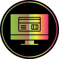Online Payment Glyph Due Color Icon vector