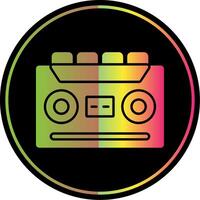 Cassette Recorder Glyph Due Color Icon vector