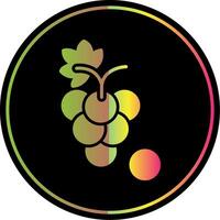 Grapes Glyph Due Color Icon vector