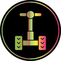 Segway Glyph Due Color Icon vector