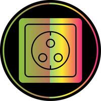 Wall Socket Glyph Due Color Icon vector