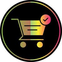 Checkout Glyph Due Color Icon vector