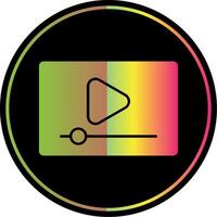 Video Glyph Due Color Icon vector