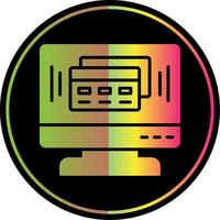 Online Payment Glyph Due Color Icon vector