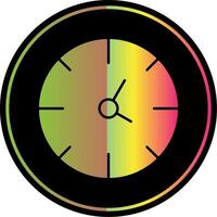 Clock Glyph Due Color Icon vector