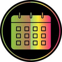 Calendar Glyph Due Color Icon vector