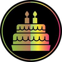 Cake Glyph Due Color Icon vector