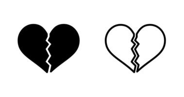 Broken Heart Vector Icon