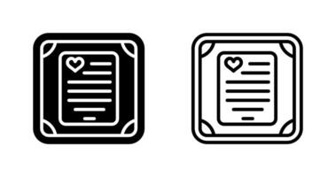 Love poem in a frame Vector Icon