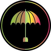 paraguas glifo debido color icono vector