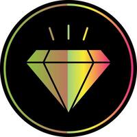 Diamond Glyph Due Color Icon vector