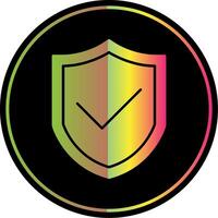 Shield Glyph Due Color Icon vector