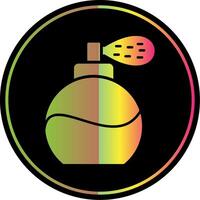 perfume botella glifo debido color icono vector