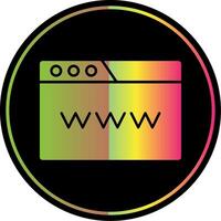 Www Glyph Due Color Icon vector