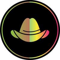 sombrero glifo debido color icono vector