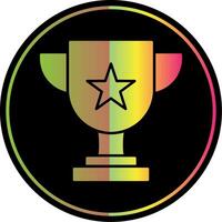 Trophy Glyph Due Color Icon vector