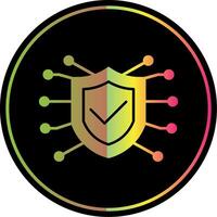 Online Security Glyph Due Color Icon vector