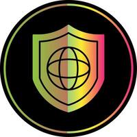 Protected Network Glyph Due Color Icon vector