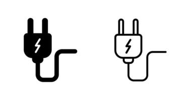 poder cable vector icono