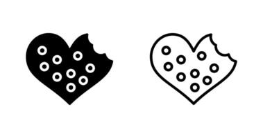 Heart shaped cookies Vector Icon