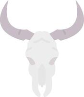 toro cráneo plano ligero icono vector