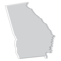 Georgia U.S. state state map. Map of the U.S. state of Georgia. png