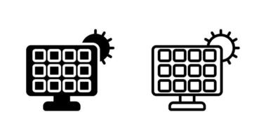 Solar panel charger Vector Icon