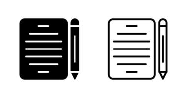 Pencil and paper Vector Icon