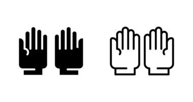 guantes, vector, icono vector