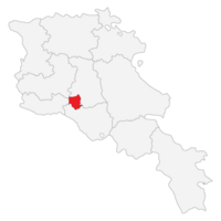 Map of Armenia with capital city Yerevan png