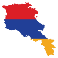 Map of Armenia with national flag of Armenia png