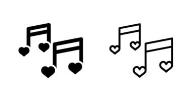 romántico música vector icono