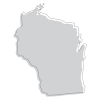 Wisconsin Etat carte. carte de le nous Etat de Wisconsin. png