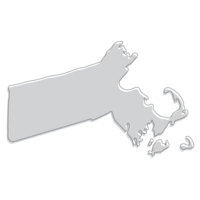 Massachusetts state map. Map of the U.S. state of Massachusetts. png