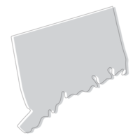 Connecticut state map. Map of the US state of Connecticut. png