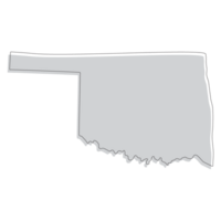Oklahoma map. Map of Oklahoma. USA map png
