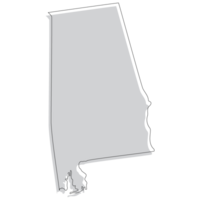 mapa de Alabama. Alabama mapa. png