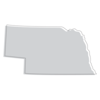 Nebraska staat kaart. kaart van de ons staat van Nebraska. png