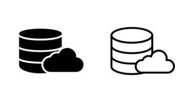 Cloud Database Vector Icon