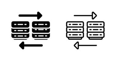 nube migración vector icono