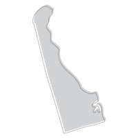 Delaware state map. Map of the U.S. state of Delaware. png