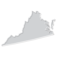 Virginia state map. Map of the U.S. state of Virginia. png