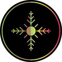 Snowflake Glyph Due Color Icon vector