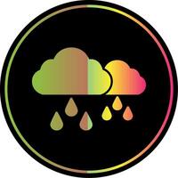 Rainy Glyph Due Color Icon vector