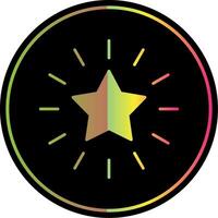 Star Glyph Due Color Icon vector