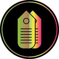 Tag Glyph Due Color Icon vector