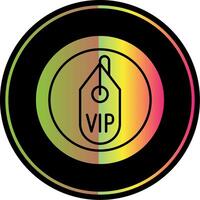 VIP glifo debido color icono vector