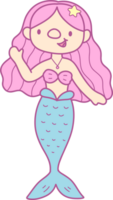 carino sirena illustrazione png