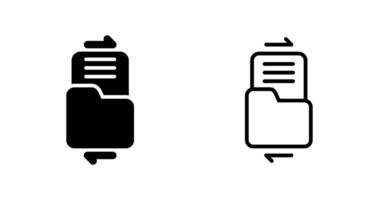 icono de vector de intercambio de archivos