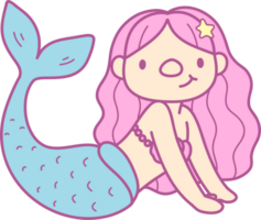 carino sirena illustrazione png